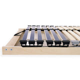 Slatted Bed Base Brown 140 x 190 cm Solid Beech Wood 42015255