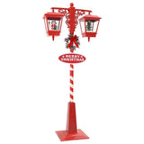 Chirstmas Street Lamp with 2 Lanterns Red 40.5 x 80 x 188 cm 42017509