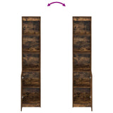 Highboard Smoked Oak 37.5x35x180 cm Engineered Wood 861674