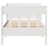 Bed Frame without Mattress White 100x200 cm Solid Wood Pine 3307012