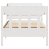 Bed Frame without Mattress White 75x190 cm Small Single Solid Wood Pine 3307030