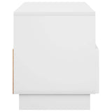 TV Stand 90 x 34.5 x 40 cm High Gloss White Engineered Wood 8011472