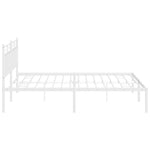 Metal Bed Frame without Mattress with Headboard White 183x213cm 373745