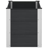 Garden Raised Bed Black 100 x 50 x 54 cm WPC and Aluminium 42038976