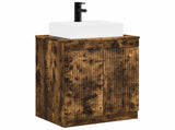 Bathroom Furniture Set Smoked Oak Engineered Wood 3404245