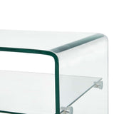 Coffee Table Clear 98x45x31 cm Tempered Glass 284745