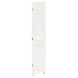 Room Divider 4 Panels White Solid Wood Paulownia 358835