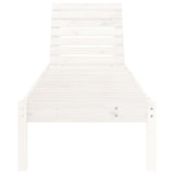 ZNTS Sun Lounger White 199.5x60x74 cm Solid Wood Pine 825067