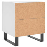 Bedside Cabinet White 40x35x47.5 cm Engineered Wood 827356