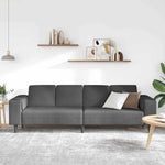 Fabric Sofa with Cushion Dark Grey Corduroy fabric 3335101