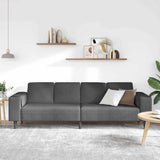 Fabric Sofa with Cushion Dark Grey Corduroy fabric 3335101