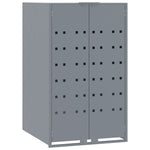 Wheelie Bin Storage for 3 Bins Grey 207x79x117 cm Steel 3279988