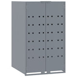 Wheelie Bin Storage for 3 Bins Grey 207x79x117 cm Steel 3279988