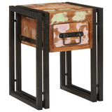 End Table with Drawer 30 x 30 x 40 cm Solid Reclaim Wood 4016716