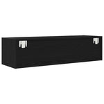 ZNTS TV Cabinet Black Oak 100x31x25.5 cm Engineered Wood 861474