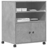 Printer Stand with Wheels Concrete Grey 60x48x74 cm 840635