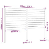 Bed Headboard White 146x4x100 cm Solid Wood Pine 819021