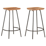 Bar Stools 2 pcs Solid Acacia Wood 320651