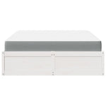 ZNTS Bed with Mattress White 140x200 cm Solid Wood Pine 3281935