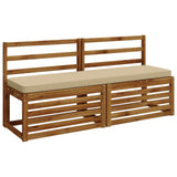 2-Piece Bench Cushions VUGHT 2 pcs 100% Polyester Beige 951311