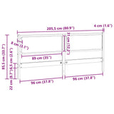 Headboard Other Brown 200 cm Solid pine wood 878937