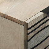 Sideboard with Drawer White 60 x 33.5 x 75 cm Solid Mango wood 4017975