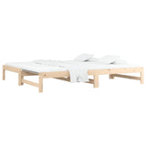 Pull-out Day Bed without Mattress 2x cm Solid Wood Pine 820432