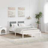 Bed Frame Light Grey 120 x 200 cm Solid Pine Wood 878193