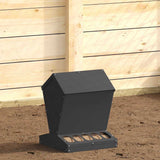 Chicken Feeder Black 30 x 30 x 39 cm Cold-Rolled Steel 874681