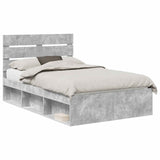 Bed Frame Concerte Grey 135 x 190 cm Solid Pine Wood 3411755