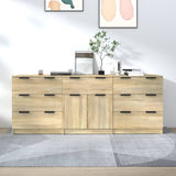 3 Piece Sideboards Sonoma Oak Engineered Wood 3115798