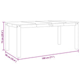 Dining Table PANAMA White 180x90x75 cm Solid Wood Pine 4005710