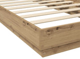 Bed Frame with LED Artisian Oak 80 x 200 cm Engineered Wood 8009010