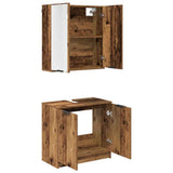 Bathroom Cabinet Set 2 pcs Old Wood Engineered Wood 3415679