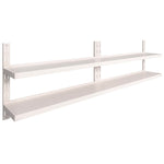 2-Tier Floating Wall Shelves 2 pcs Stainless Steel 300x30 cm 3055901