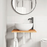 Basin Shelf Wall Mounted Steel and Solid Wood Acacia 3302770