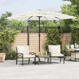 Garden Parasol with Steel Pole White 248x248x248 cm 4005092