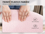 Teddy Fleece Office Chair with Wheels - Light Pink T3398P425006