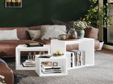 Nesting Tables 3 pcs White Engineered Wood 808576