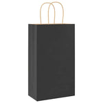 ZNTS Paper Bags 250 pcs with Handles Black 21x11x36 cm 4101645