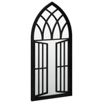 ZNTS Garden Mirror Black 100x45 cm Iron for Outdoor Use 318362