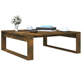 Coffee Table Smoked Oak 100x100x35 cm Engineered Wood 815999