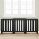 Radiator Cover Black Oak 205 x 21.5 x 83.5 cm Engineered Wood 869227