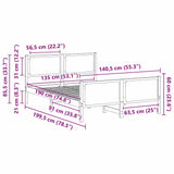 Bed Frame with Headboard Taupe 135 x 190 cm Fabric 878342
