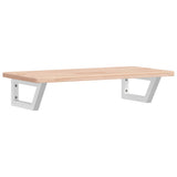 Basin Shelf Wall Mounted Steel and Solid Wood Oak 3302330