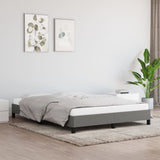 Bed Frame without Mattress Dark Grey 135x190 cm Double Double Fabric 349825