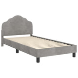 Children's Bed Frame with Headboard Light Grey 90 x 200 cm 42010957