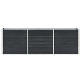 Garden Raised Bed Galvanised Steel 240x40x77 cm Anthracite 47043