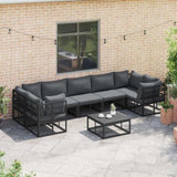 Garden Sofa Set Black Aluminium 3378946