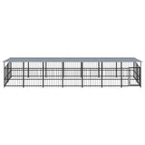 Outdoor Dog Kennel with Roof Steel 13,14 m 3124612